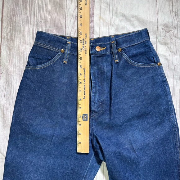 Women’s Vintage Made in the USA Wrangler Long Inseam Dark Denim Jeans Size 12 - Picture 5 of 7